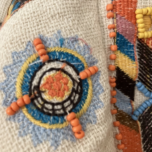 NWOT Embroidered and beaded Anthropologie Coloma Jacket, Pockets, Open Front, S - Picture 6 of 9